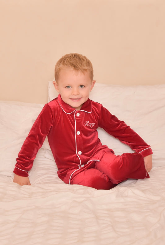 Boys Red Luxe Pyjamas