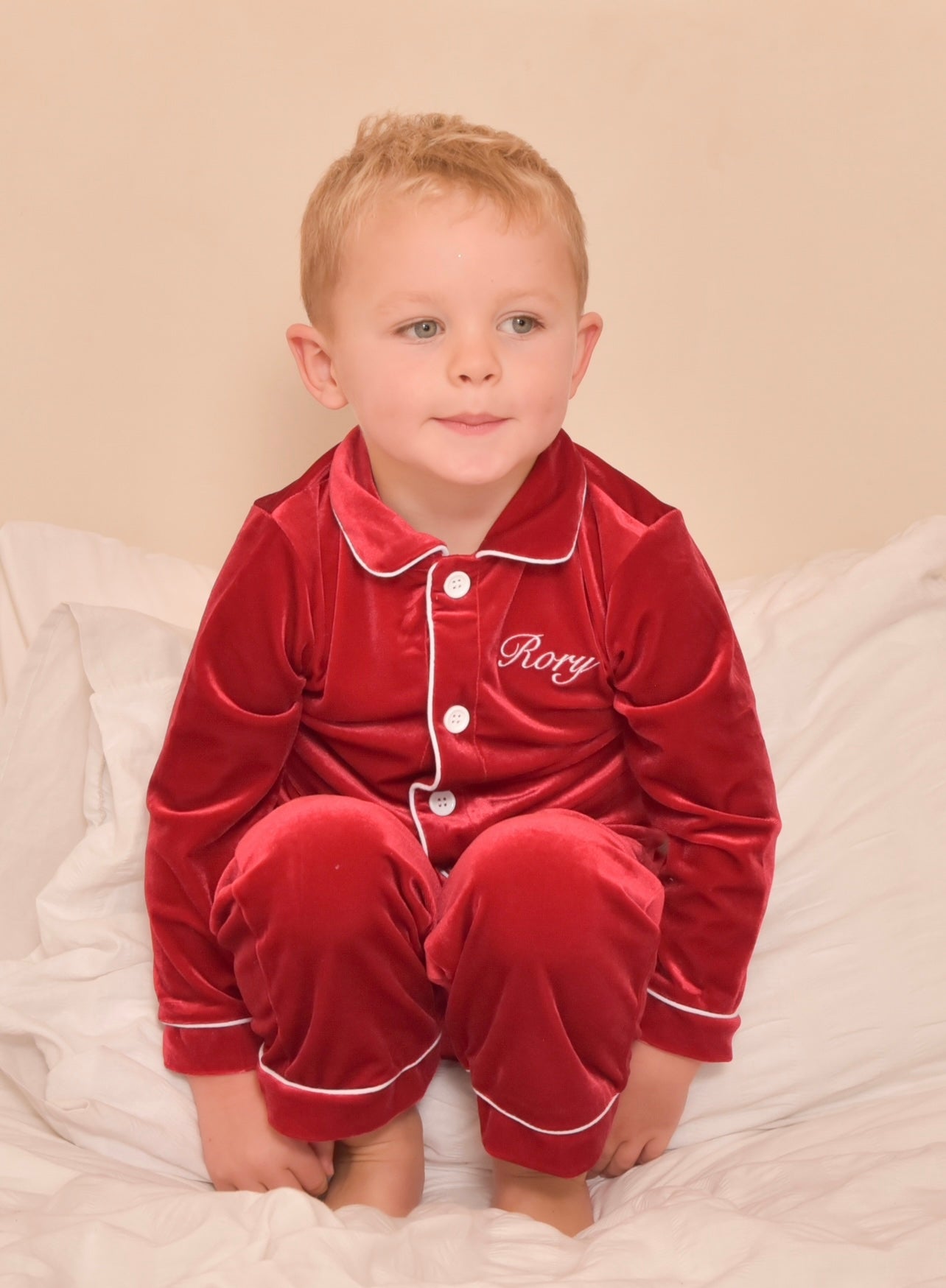 Boys Red Luxe Pyjamas