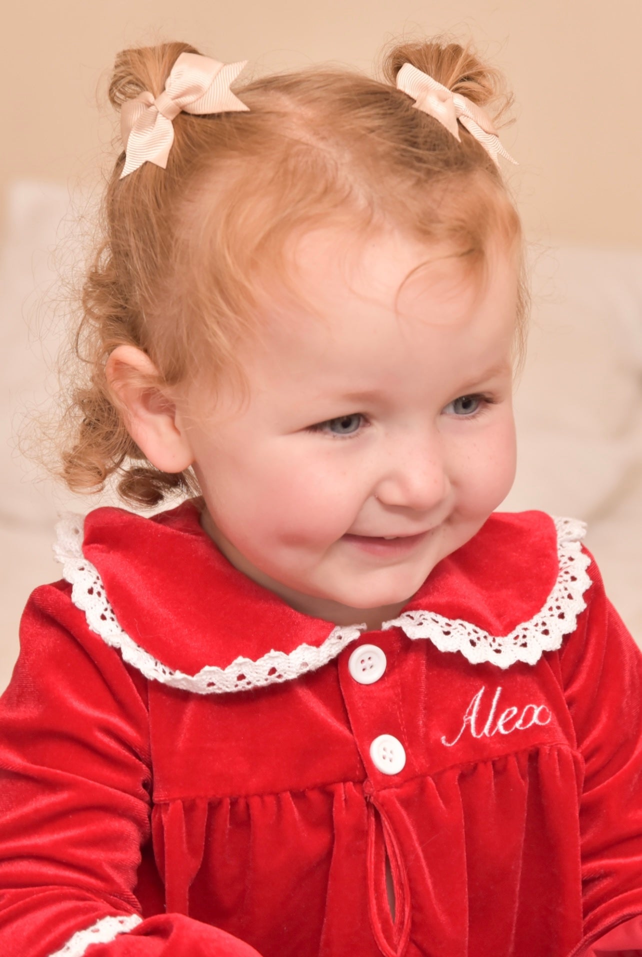 Girls Red Luxe Nightdress