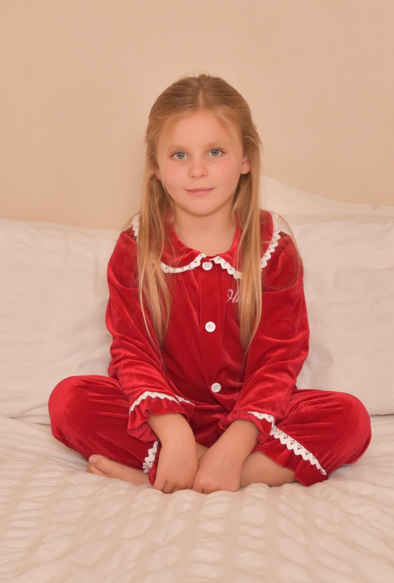 Girls Red Luxe Pyjamas