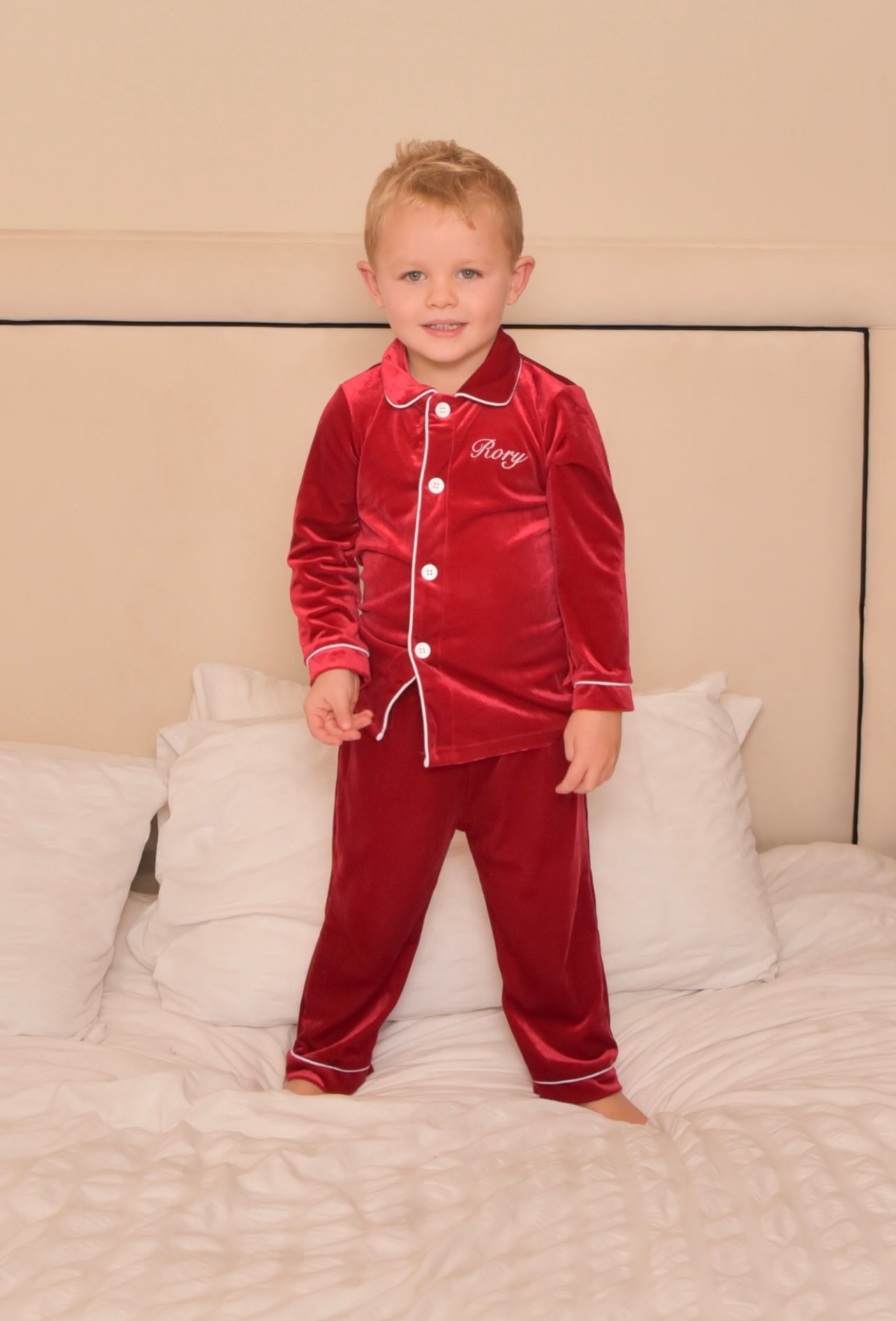 Boys Red Luxe Pyjamas